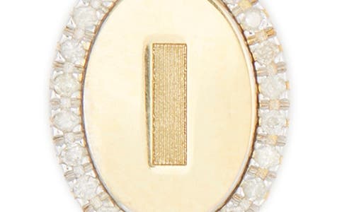 Meshmerise Diamond Initial Disc Bracelet In Gold