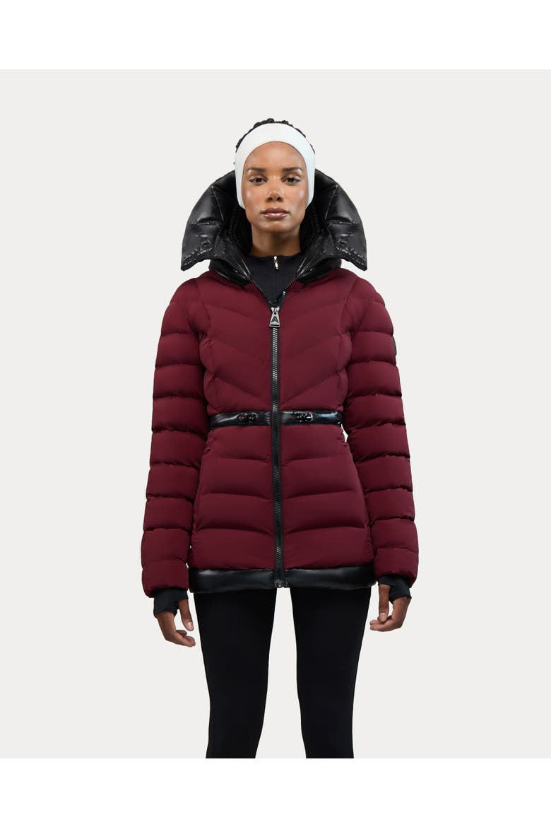 Everlong Lightweight Herringbone Quilted Puffer with Lustre Detailing, Main, color, Cabernet