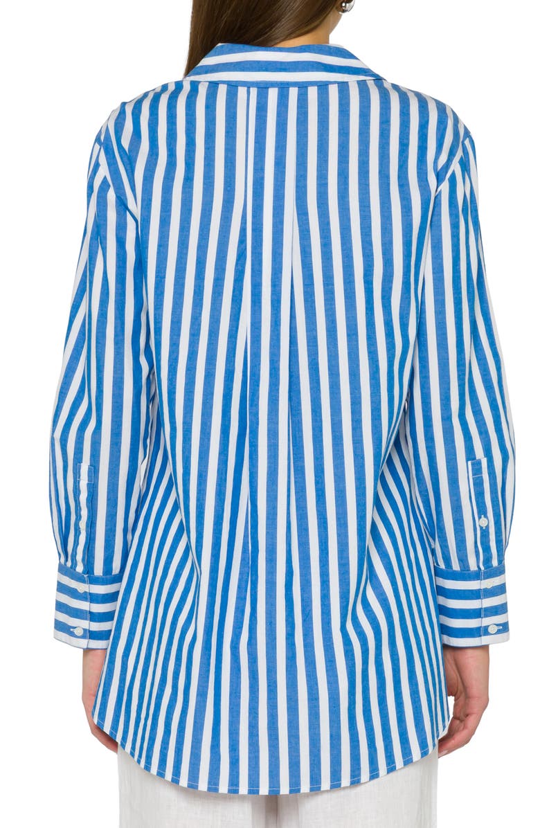 VELVET HEART Westerly Long Sleeve Oversize Shirt, Alternate, color, Blue Stripe