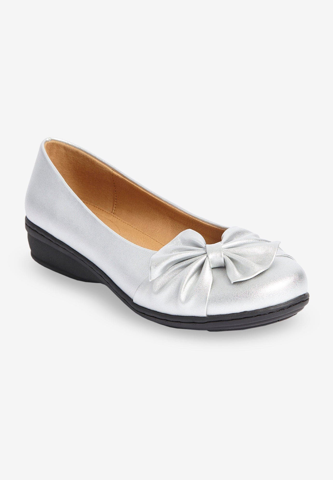 The Pamela Slip On Flat, Alternate, color, SILVER