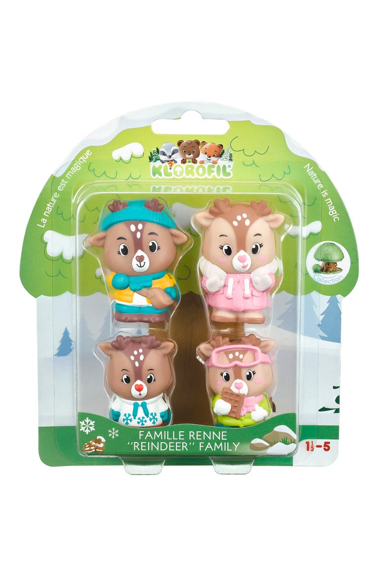 Gla Gla Reindeer Family 4 Mini Figures, 18Mo+, Main, color, Multicolored