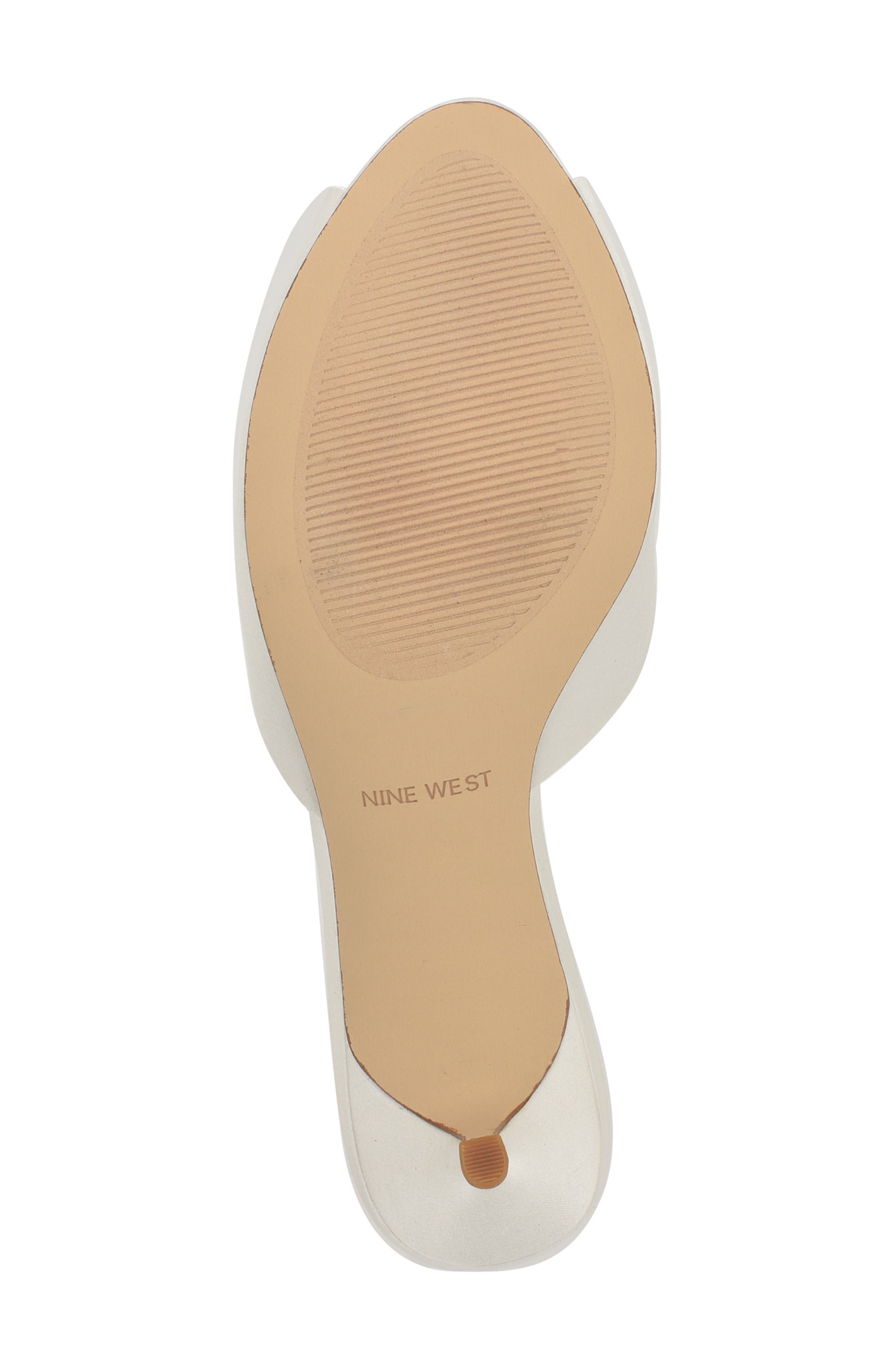 Nine West Luvlie Kitten Heel Slide Sandal, Alternate, color, White