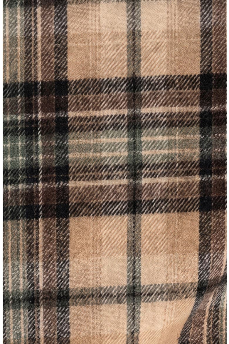 Plaid Brushed Flannel Shirt, Alternate, color, 90 BEIGE