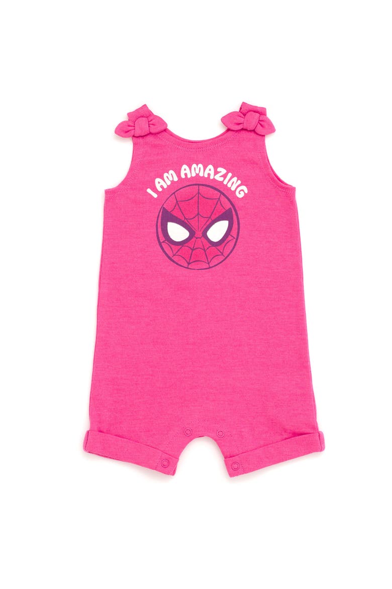 Spider-Man Avengers Sleeveless Romper Headband Set, Alternate, color, Red