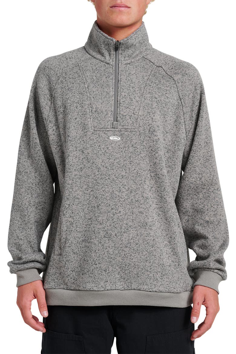 Keller Half Zip Fleece Pullover, Main, color, SMOKED GRAY HEATHER