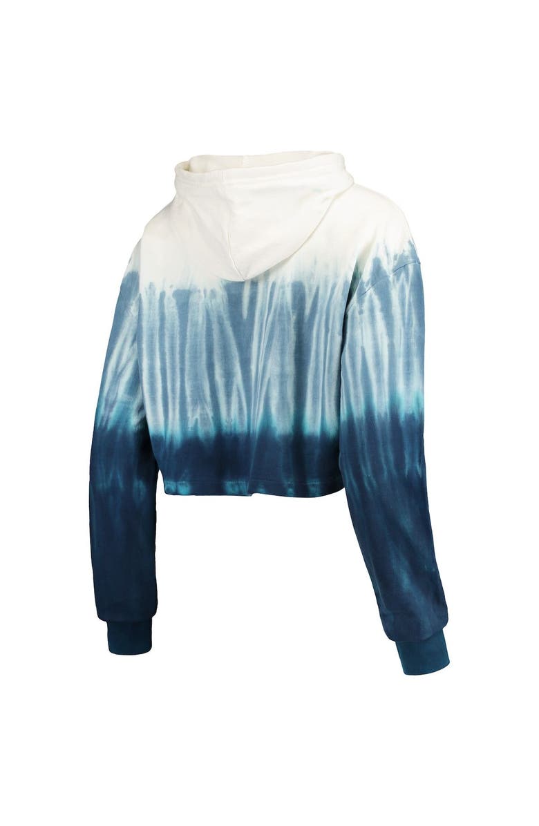 FOCO Women's FOCO College Navy/White Seattle Seahawks Dip-Dye Crop Pullover Hoodie & Shorts Set, Alternate, color, 