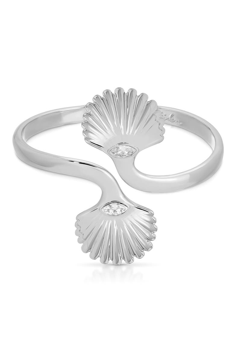 Santorini Shell Cuff Bracelet, Main, color, SILVER