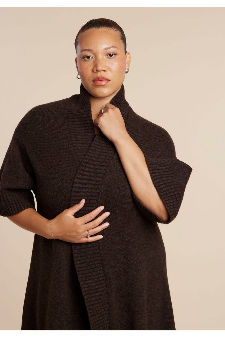 Dramatic Sweater Duster, Alternate, color, CHICORY COFFEE