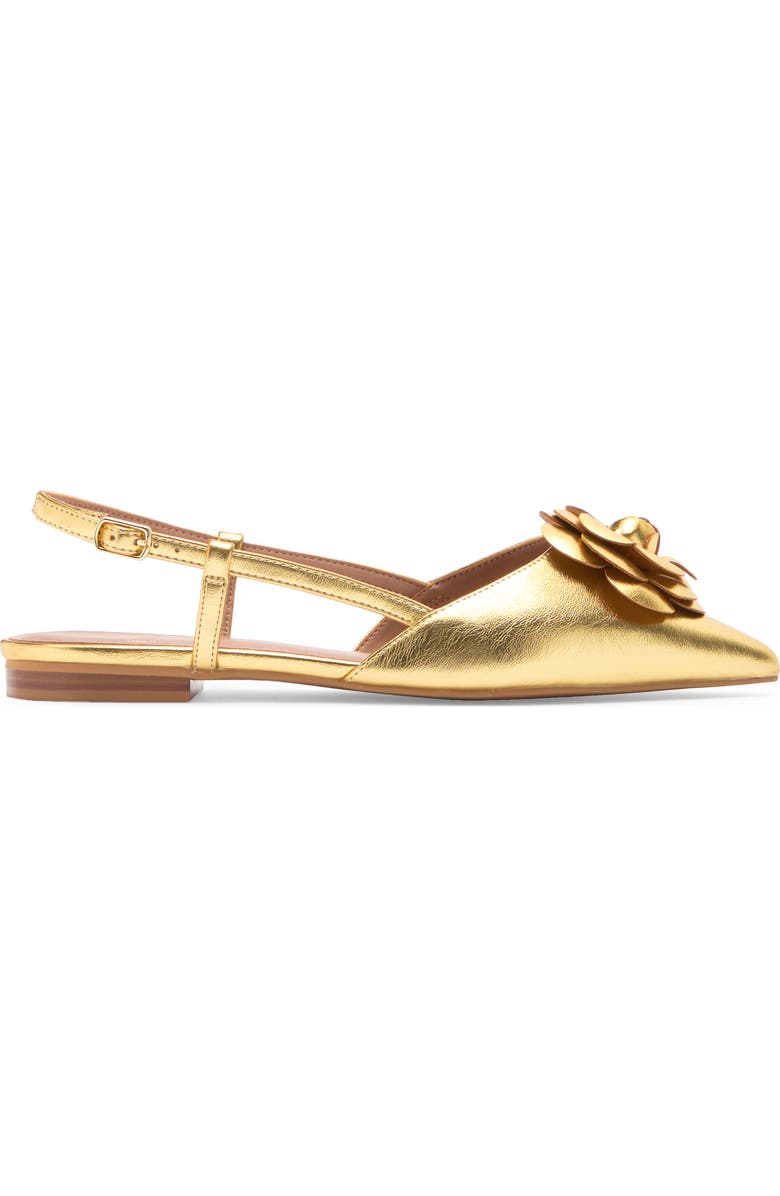 Linea Paolo Christa Slingback Flat, Alternate, color, Gold
