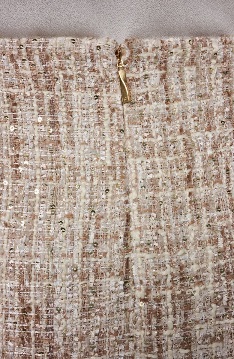 Donna Karan New York Sequin Tweed Pencil Skirt, Alternate, color, Beige/ Dark Cream Multi