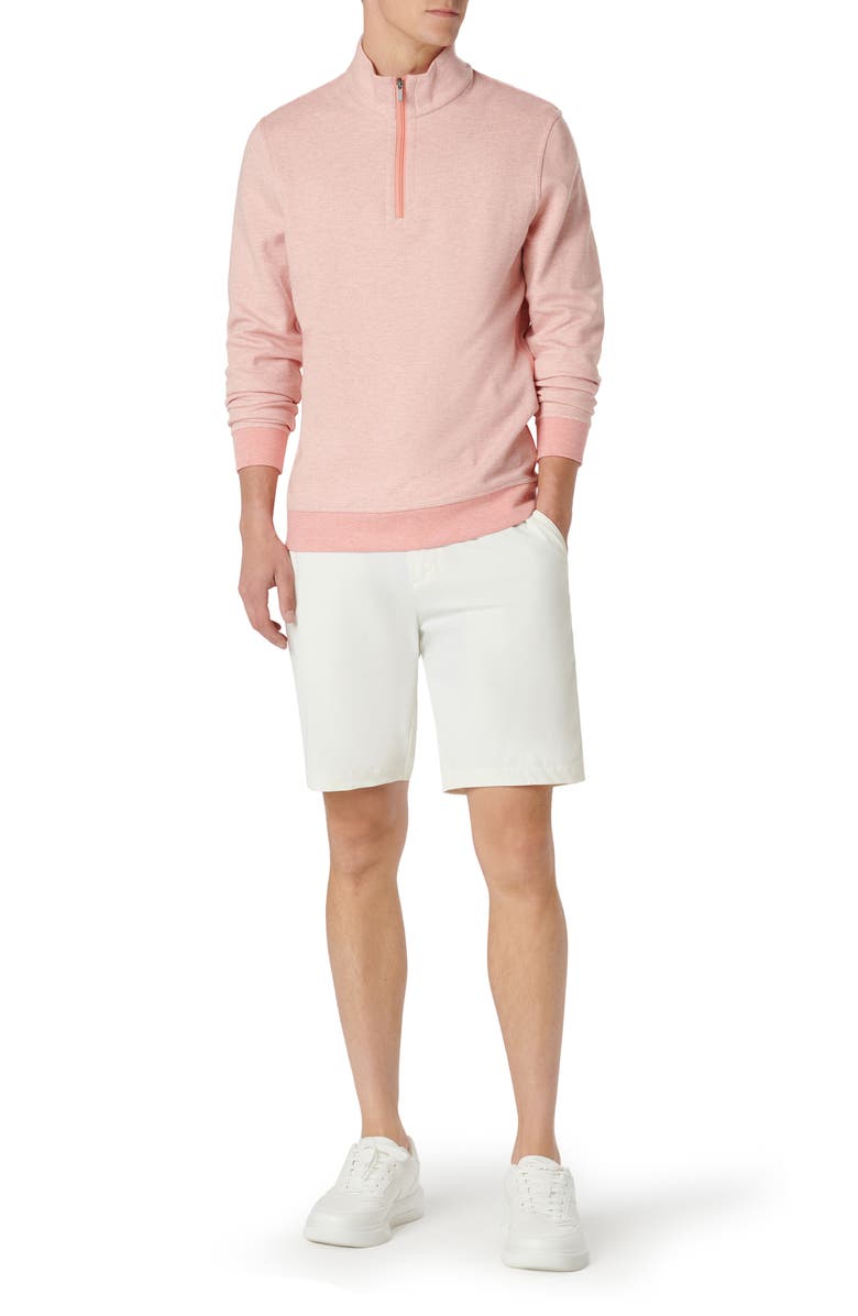 Bugatchi Quarter Zip Pullover, Alternate, color, Salmon