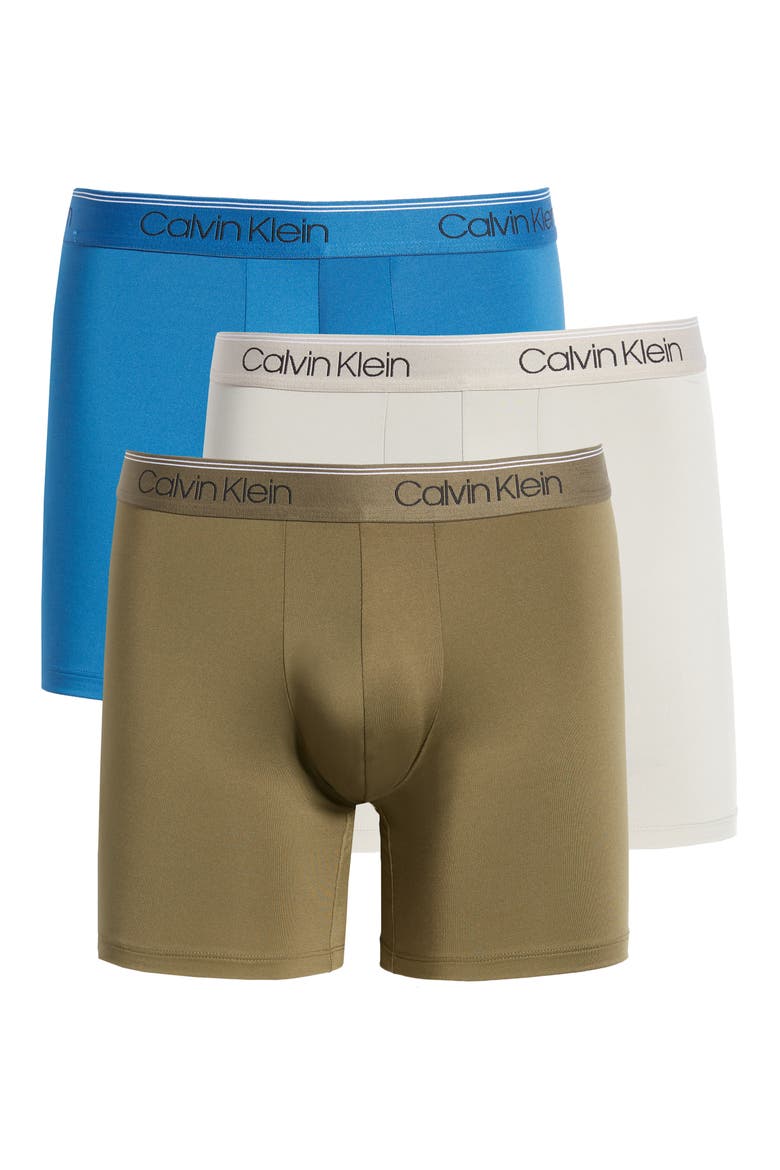 3-Pack Low Rise Microfiber Stretch Boxer Briefs, Main, color, POLARIS BLUE/ MULTI