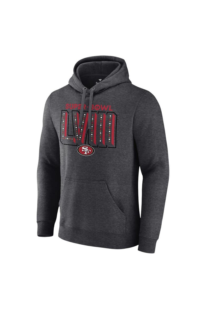 Men's Fanatics Branded  Heather Charcoal San Francisco 49ers Super Bowl LVIII Local Pullover Hoodie, Alternate, color, Heather Charcoal