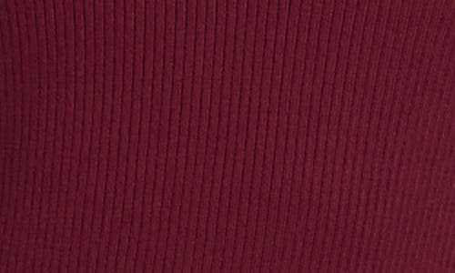 Karen Kane Contrast Rib Polo Sweater In Burgundy