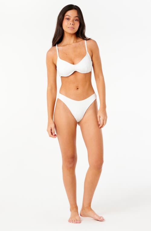 Rip Curl Dusk Jacquard D- & Dd-cup Bikini Top In White