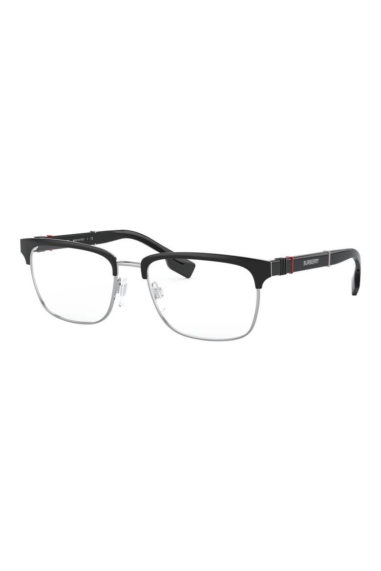 55mm Rectangular Optical Glasses, Alternate, color, BLACK