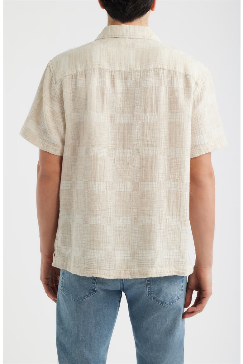 Foster Cotton Blend Camp Shirt, Alternate, color, NATURAL MULTI
