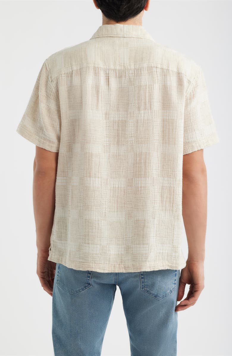 AG Foster Cotton Blend Camp Shirt, Alternate, color, Natural Multi