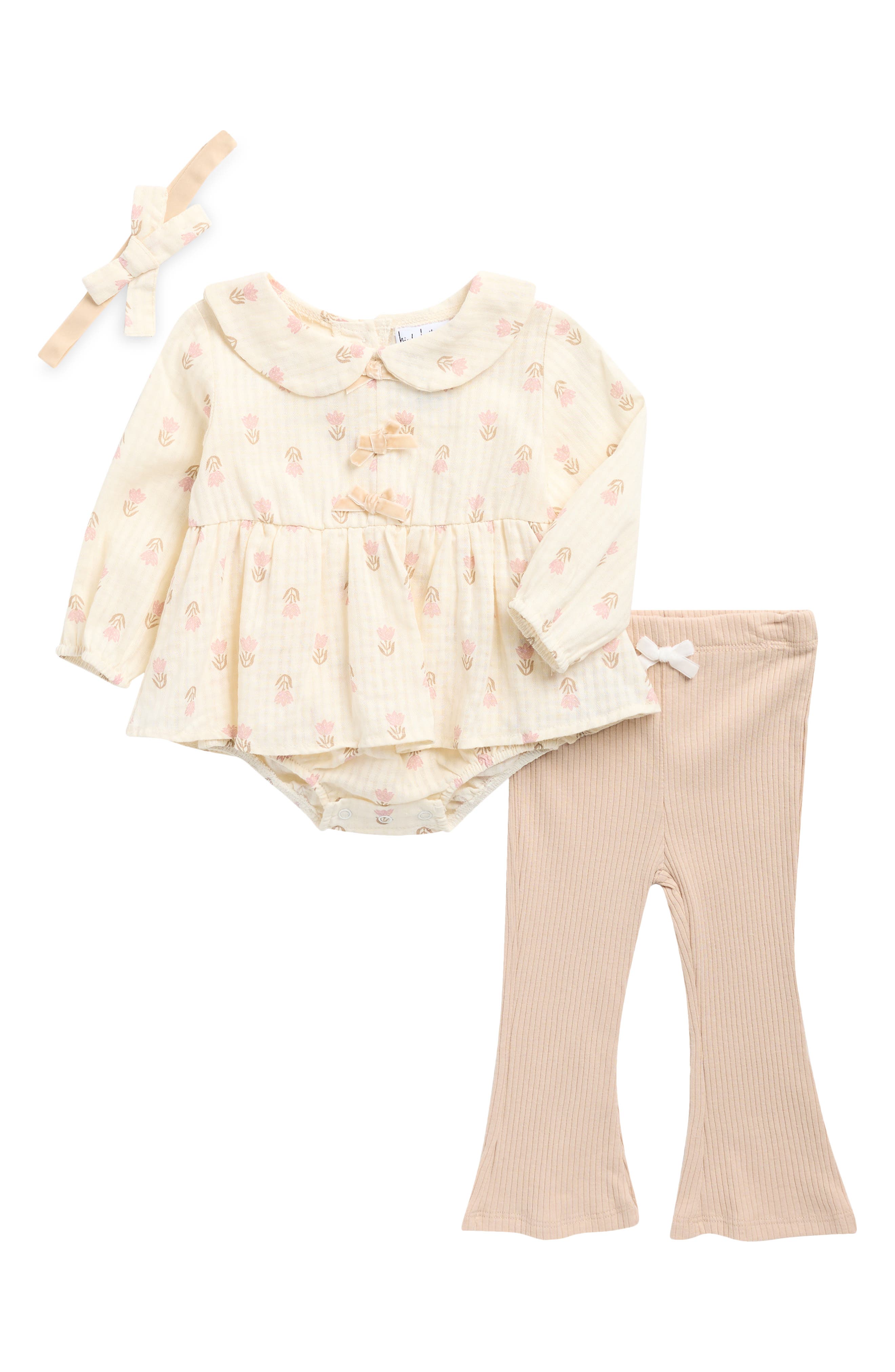 Nicole Miller Three-Piece Bodysuit Dress Set