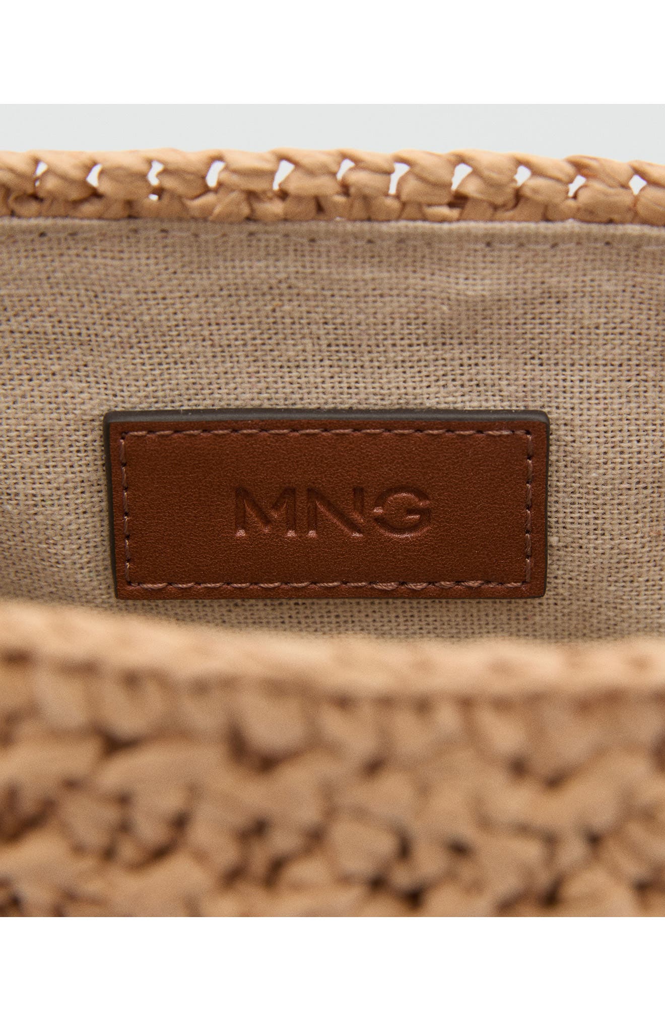 MANGO Braided Raffia Shoulder Bag, Alternate, color, 