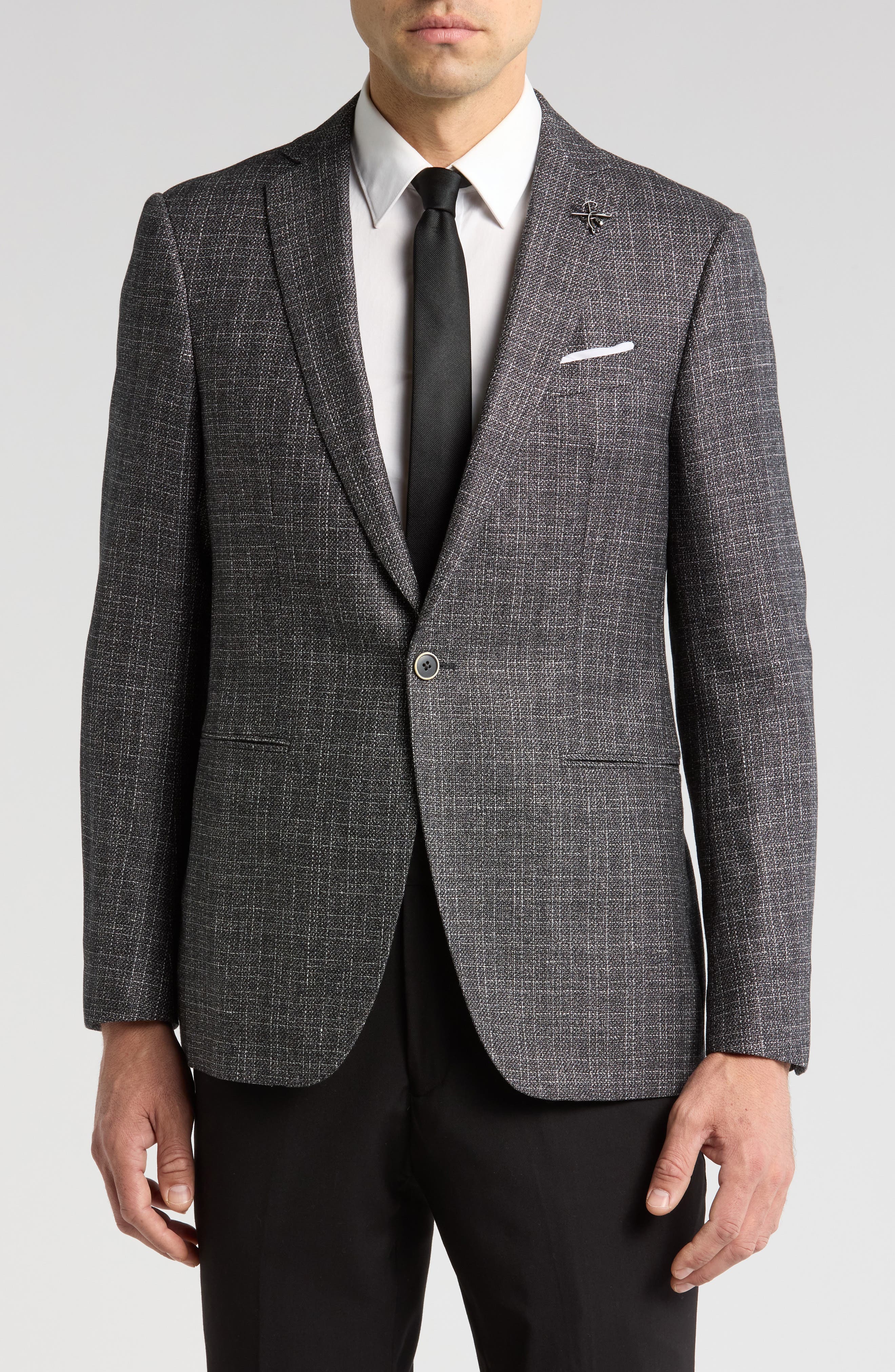 John Varvatos Star USA Solid Wool & Linen Sport Coat