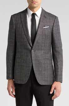 John Varvatos Star USA Solid Wool & Linen Sport Coat
