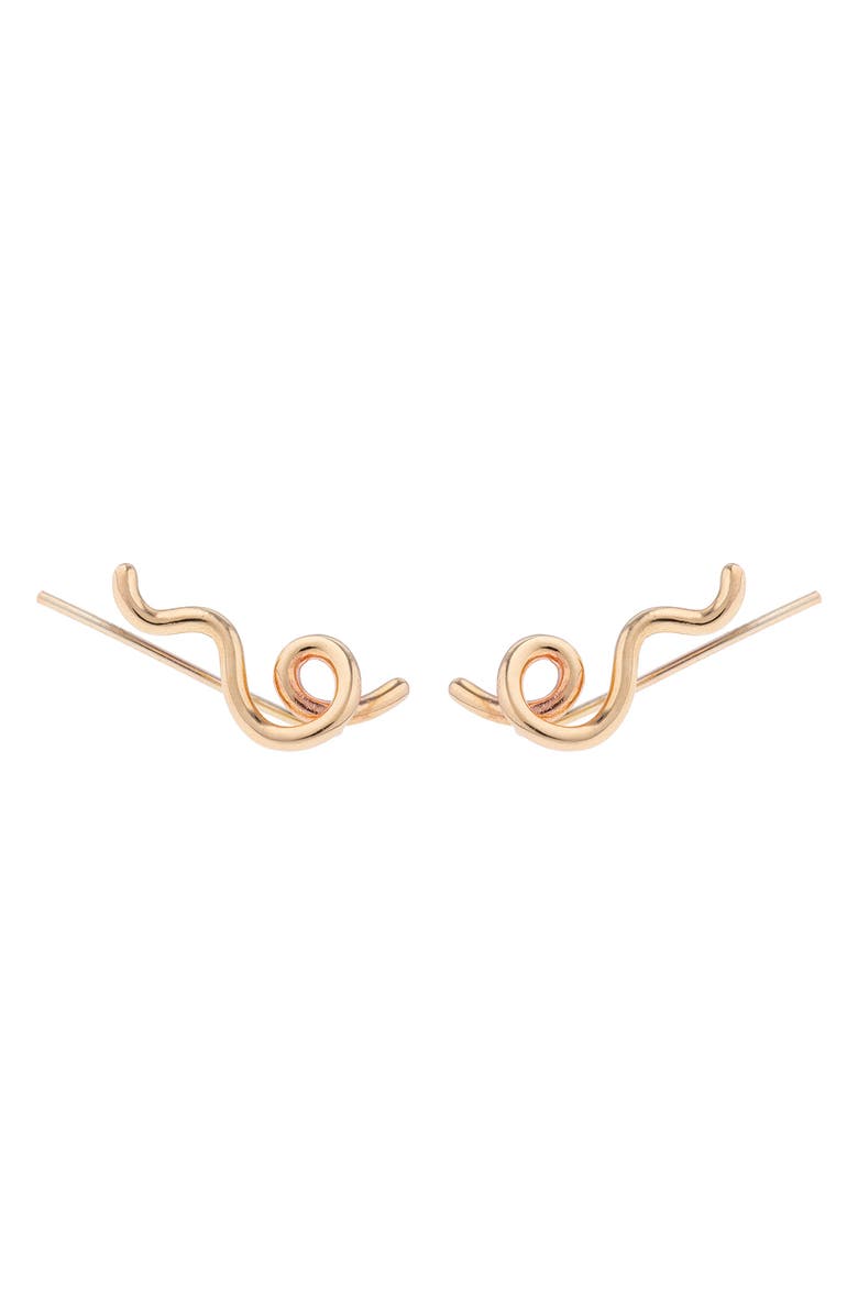 Bea Bongiasca Mini Wow Ear Crawlers, Main, color, Gold