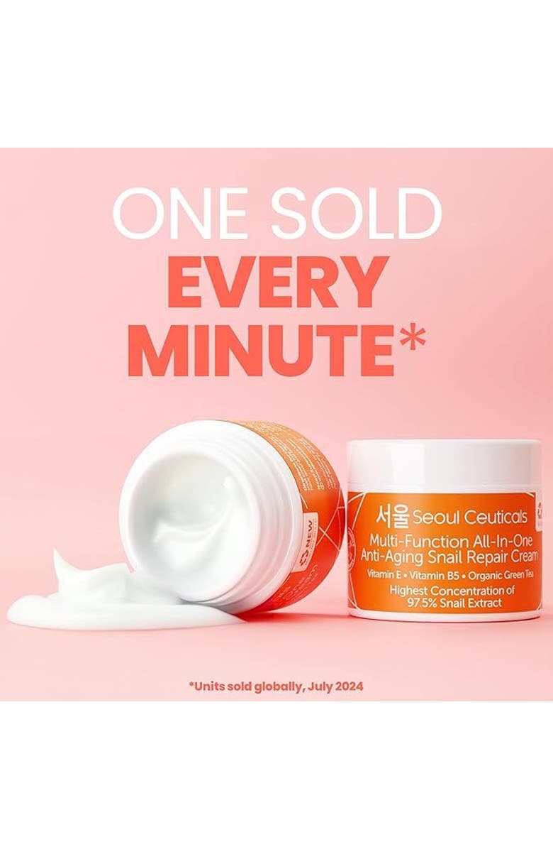 Seoul Ceuticals Korean Skincare Anti-Aging Snail Repair Cream, Alternate, color, Clear