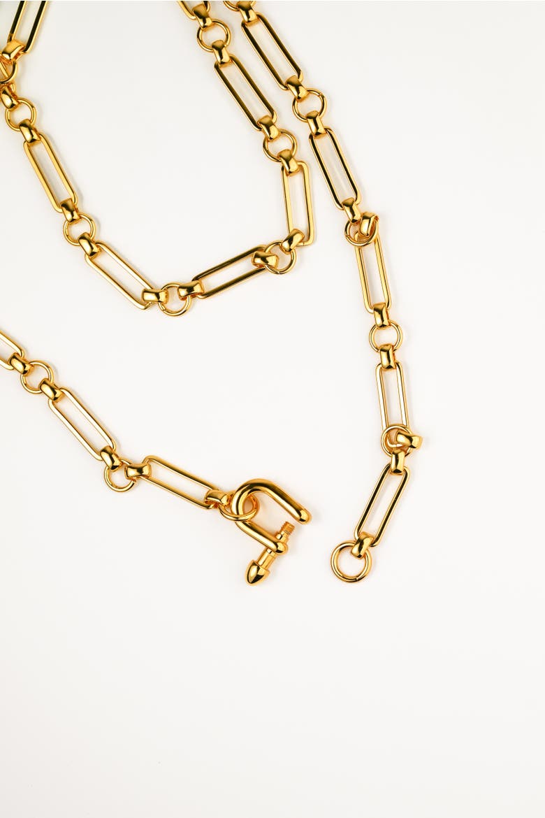 Lira Necklace, Alternate, color, Gold