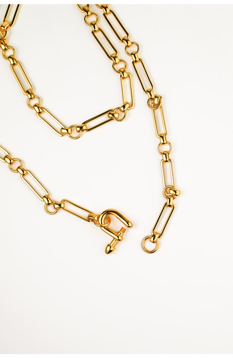 Zynnia Collective Lira Necklace, Alternate, color, Gold