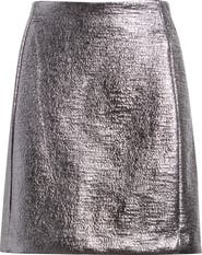ICHI Ihlume Metallic Miniskirt