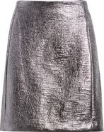 ICHI Ihlume Metallic Miniskirt
