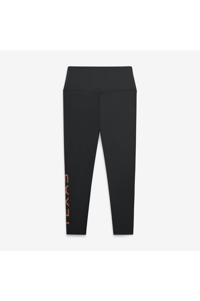 Women's Nike Black Texas Longhorns Zenvy High Rise Dri-FIT 7/8 Leggings, Alternate, color, Black