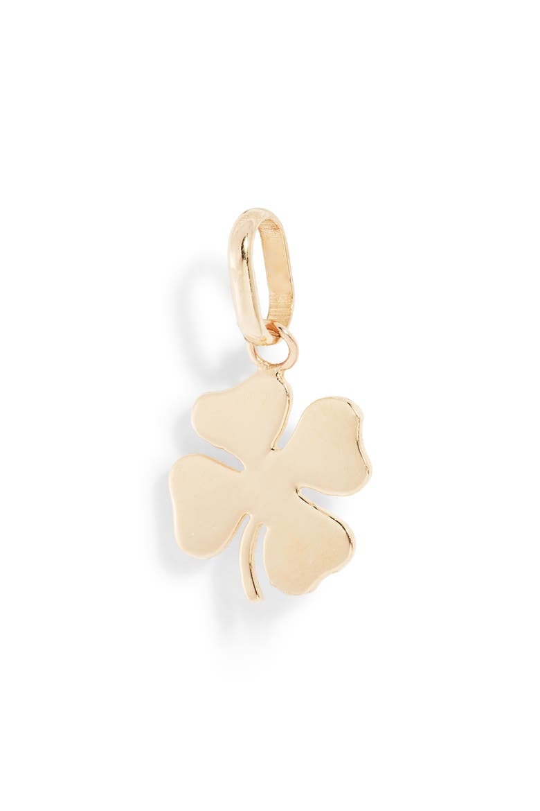 Clover Pendant Charm, Main, color, YELLOW GOLD