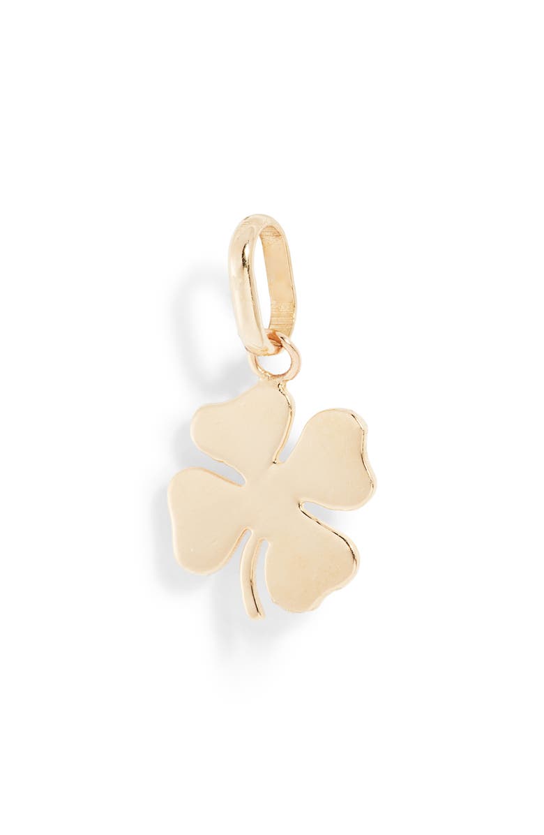Anzie Clover Pendant Charm, Main, color, Yellow Gold