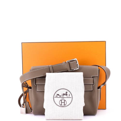 Pre-owned Hermes Hermes Kelly Messenger Bag Evercolor Pm In Brown
