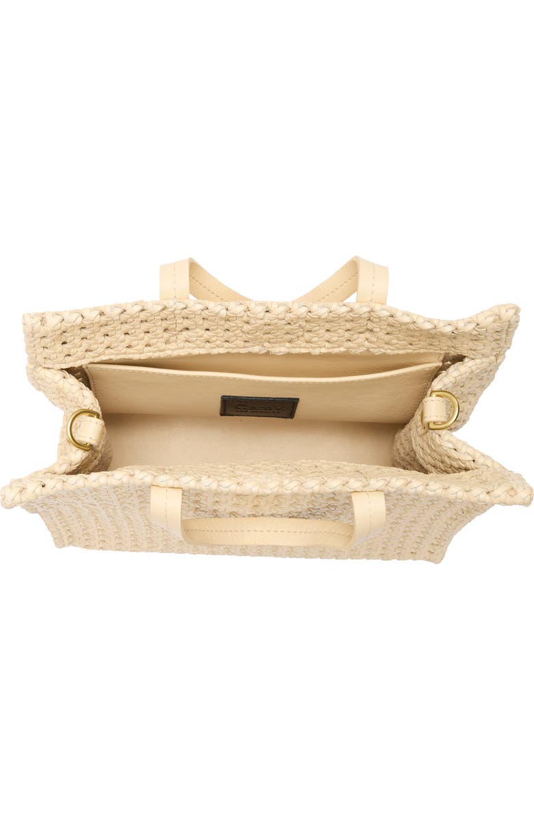 Clare V. Petit Simple Woven Leather Tote, Alternate, color,