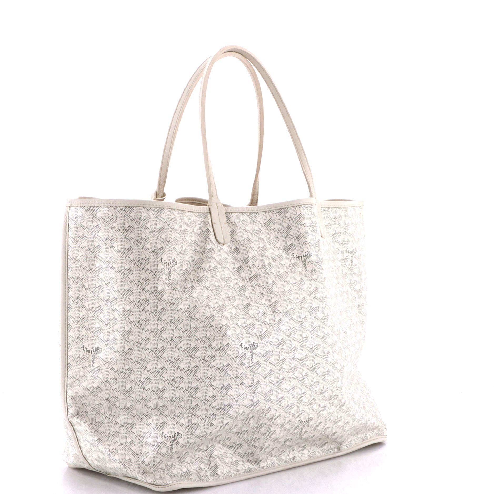 Pre-Owned Goyard Anjou Reversible Tote Coated Canvas GM, Alternate, color, White