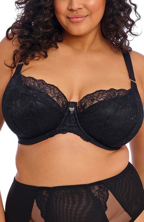 Elomi Brianna Underwire Padded Half Cup Bra in Black at Nordstrom, Size 42Gg