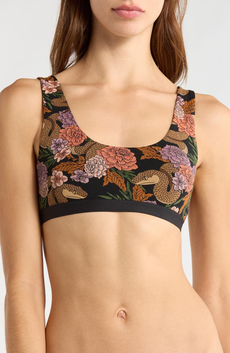 MeUndies Print Bralette, Main, color, Garden Snake