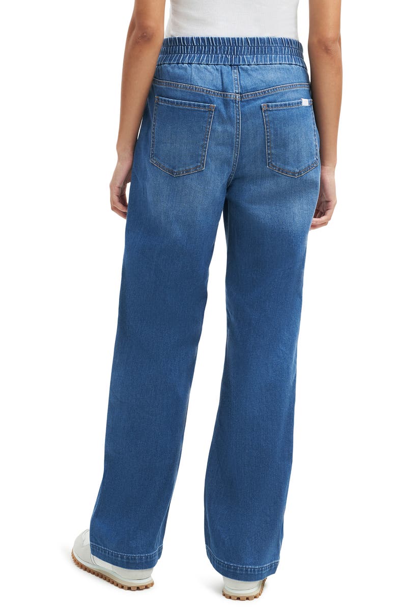 JEN7 by 7 For All Mankind The Traveler Pull-On High Waist Wide Leg Denim Pants, Alternate, color, 