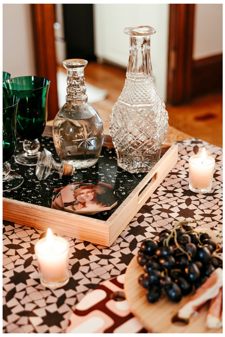 Nordic Wood Tray, Alternate, color, BLUE