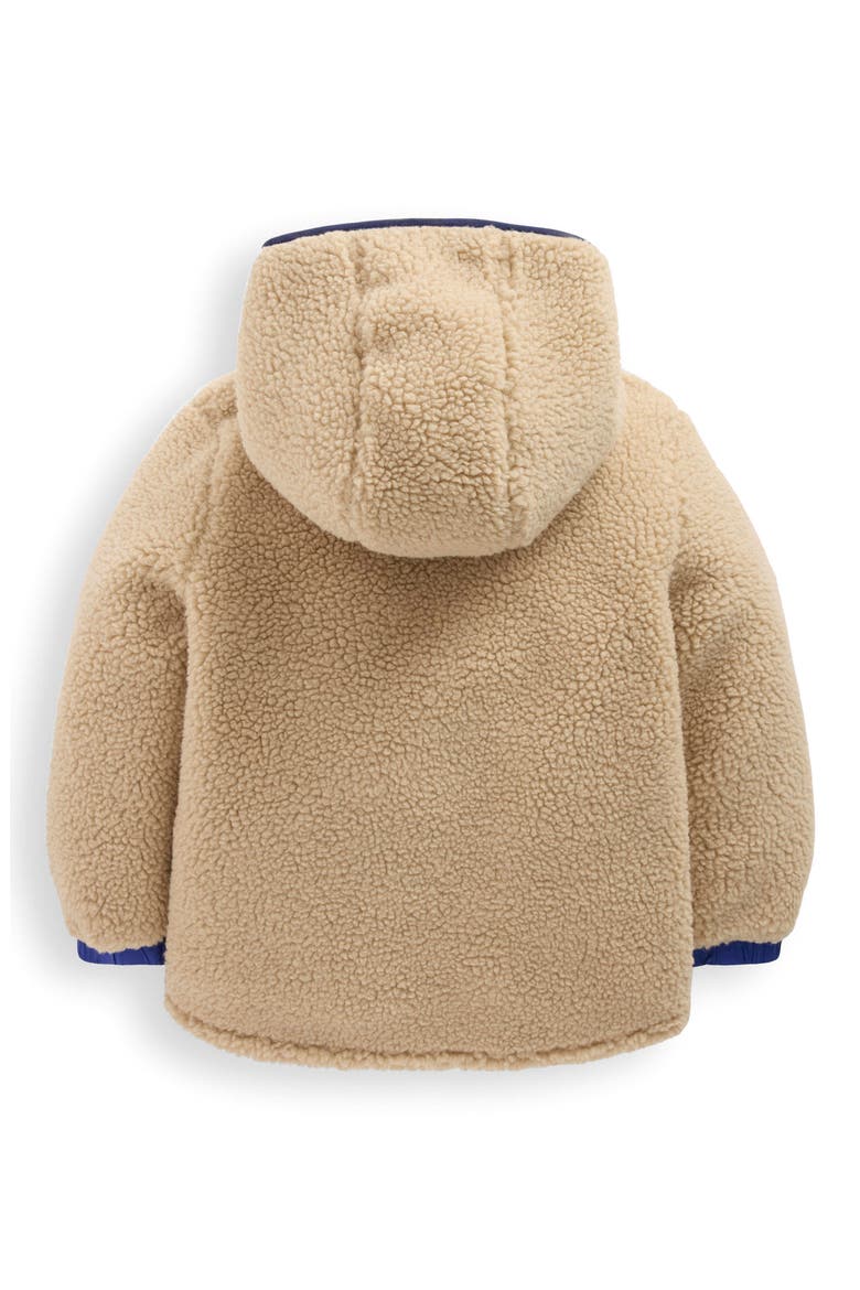 Kids' Reversible Cozy Hooded Jacket, Alternate, color, BEIGE/ MAZARINE BLUE