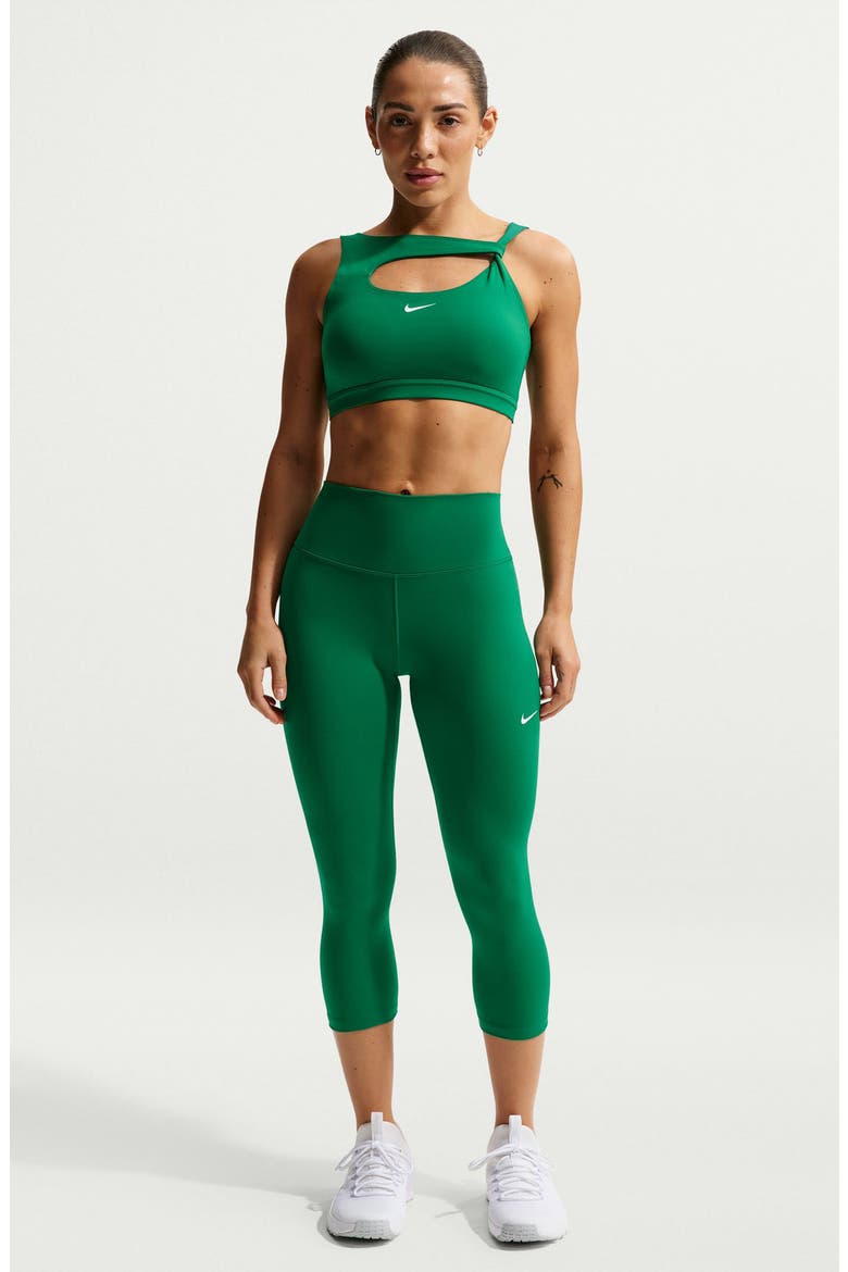 Capsule Asymmetric Sports Bra, Alternate, color, MALACHITE/ WHITE