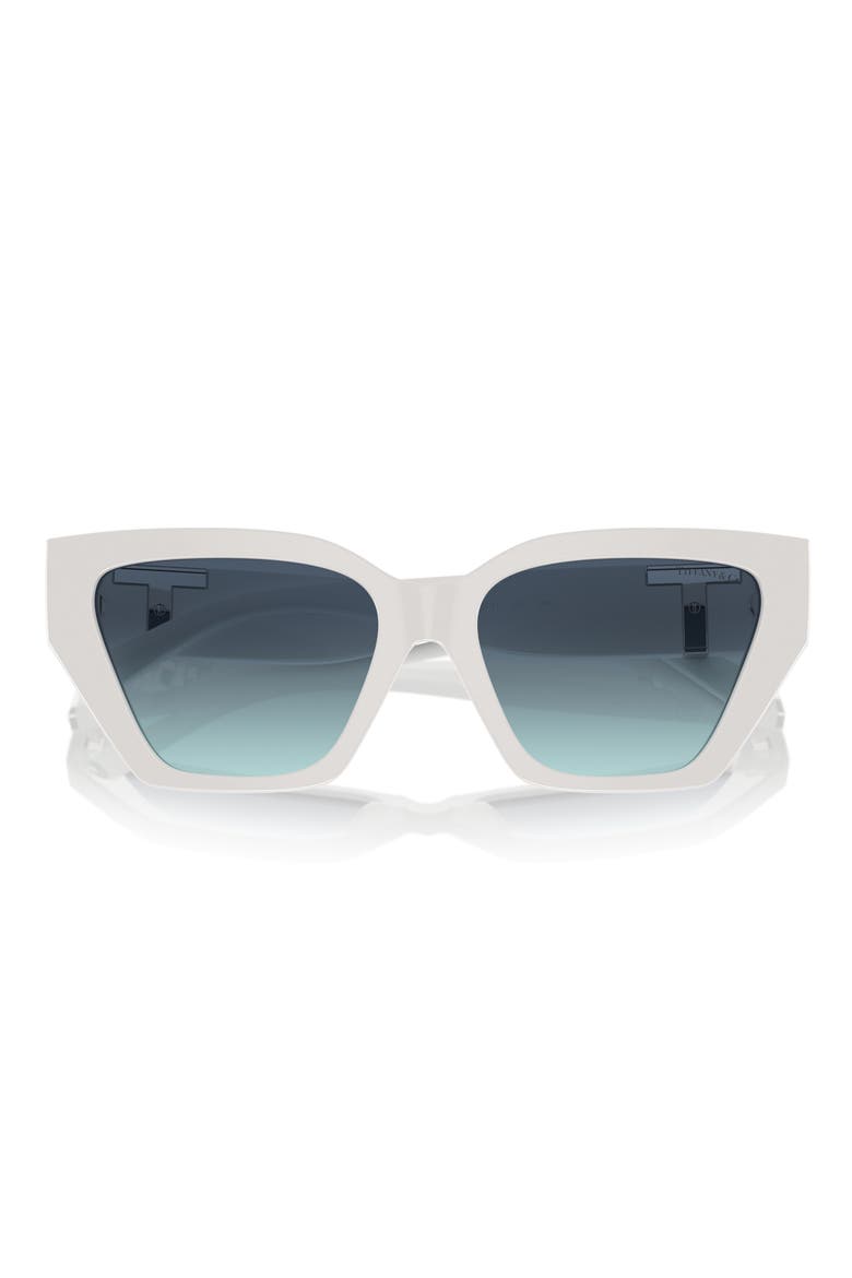55mm Gradient Cat Eye Sunglasses, Alternate, color, BLUE WHITE