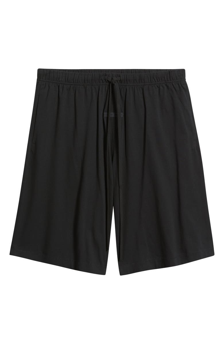 Fear of God Essentials Jersey Basketball Sweat Shorts, Alternate, color, Jet Black
