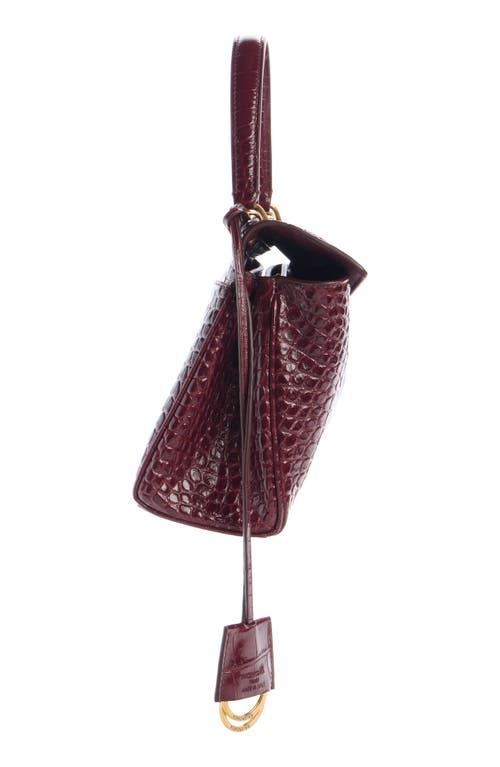 Balenciaga Mini Rodeo Croc Embossed Leather Top Handle Bag