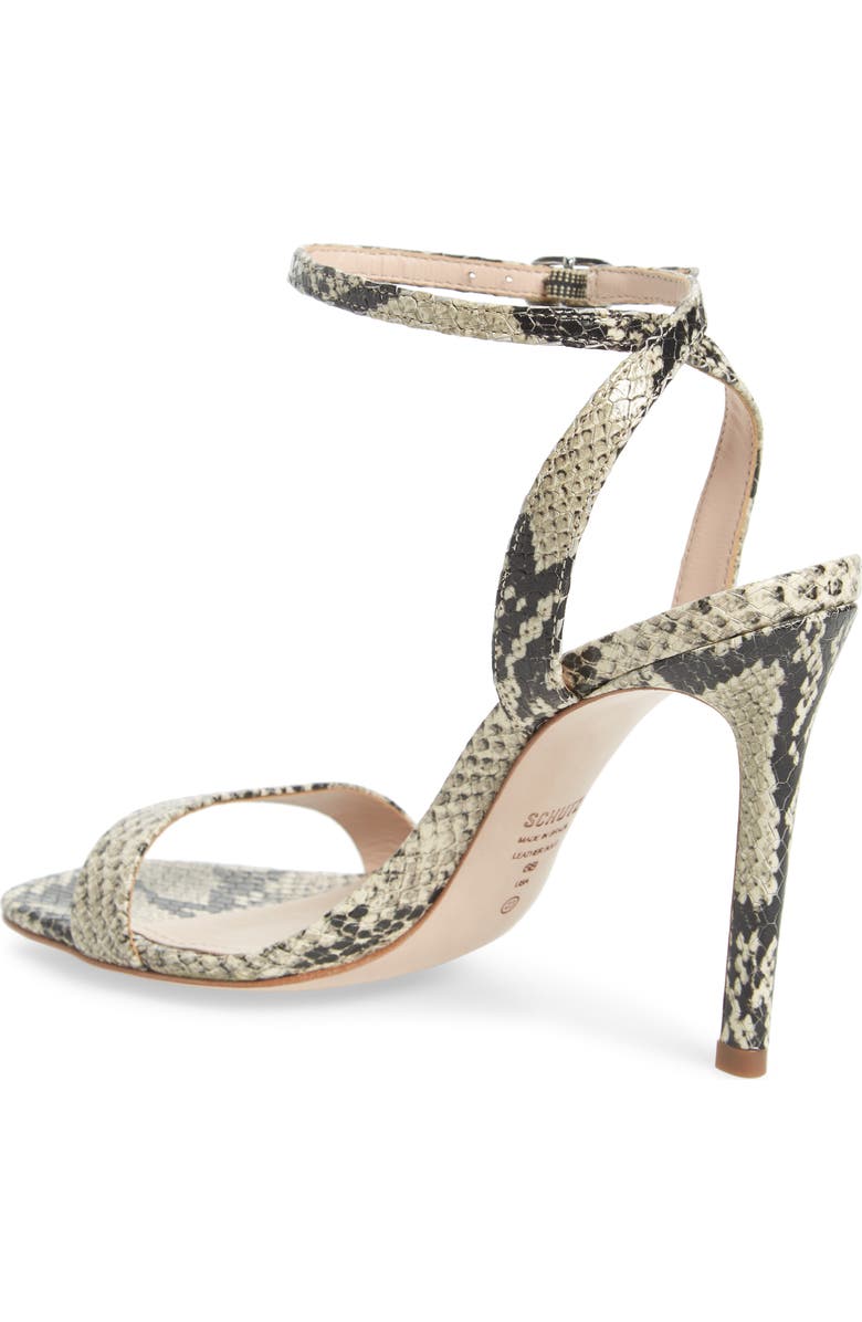 Schutz Cinzia Snake Embossed Ankle Strap Sandal, Alternate, color,