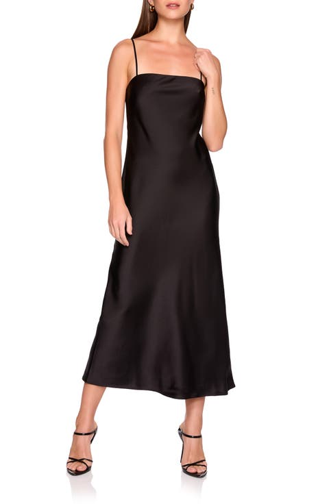 Satin Slip Midi Dress