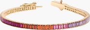 Aurate Pink Ombré Baguette Tennis Bracelet